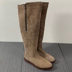 Johnston & Murphy Tan Suede Over the Knee Boots